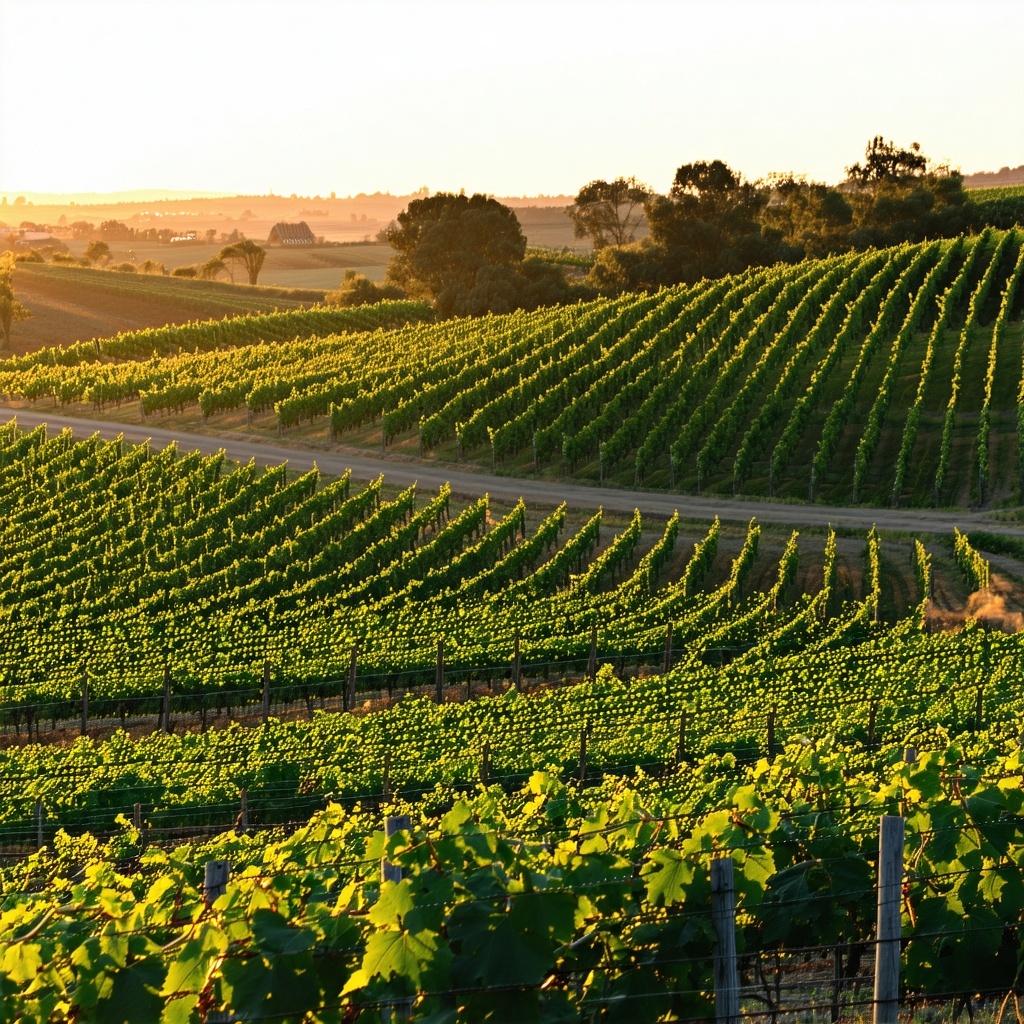vineyard with a sunset high quality-1